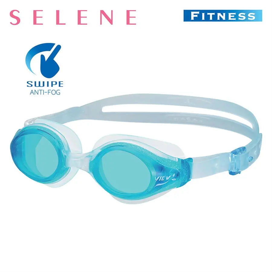 View V-820A Selene Swipe Women’s Swim Goggle – Aqua Blue/Blue