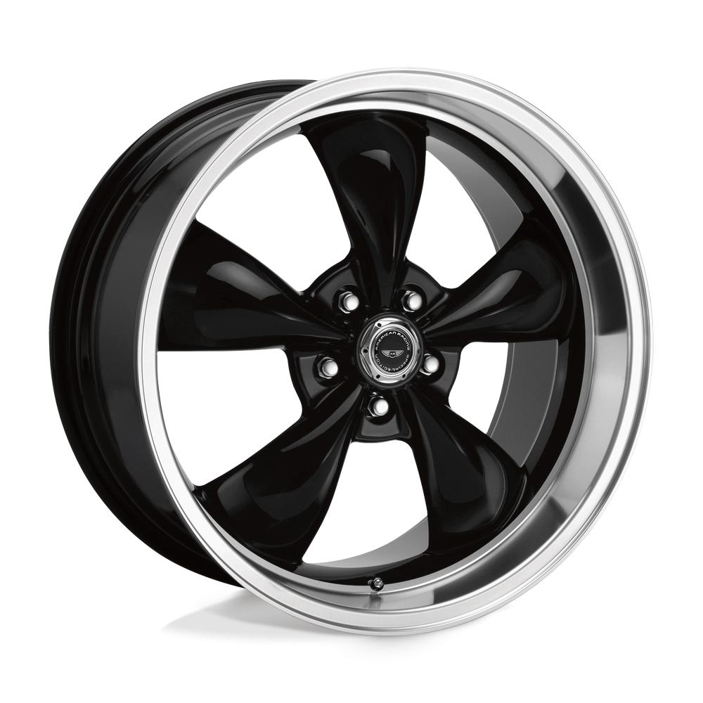 American Racing Wheel AR105 TORQ THRUST M Gloss Black w Machined Lip – 17×7.5 – 5×114.3 Bolt Pattern – 45 Offset Rims