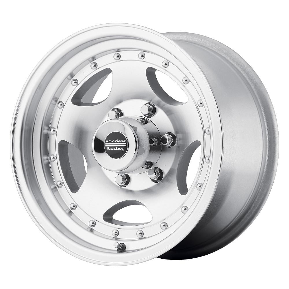 American Racing Wheel AR23 Machined W/ Clear Coat – 15×8 – 5×120.65 Bolt Pattern – -19 Offset Rims