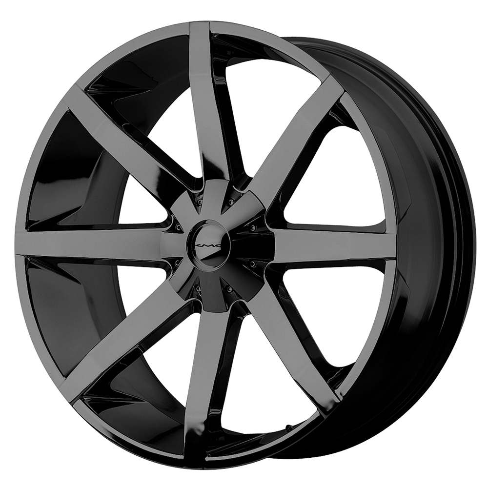 KMC Wheel KM651 SLIDE Gloss Black – 24×9.5 – 6×135 Bolt Pattern – 25 Offset Rims