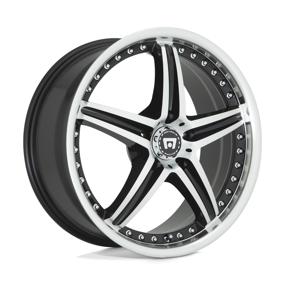 Motegi Racing Wheel MR107 D5S Gloss Black Machined – 16×7 – 5×114.3 Bolt Pattern – 45 Offset Rims