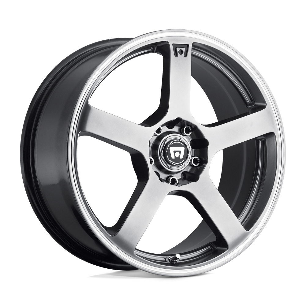 Motegi Racing Wheel MR116 FS5 Dark Silver W/ Machined Flange – 15×6.5 – 5×100 Bolt Pattern – 40 Offset Rims