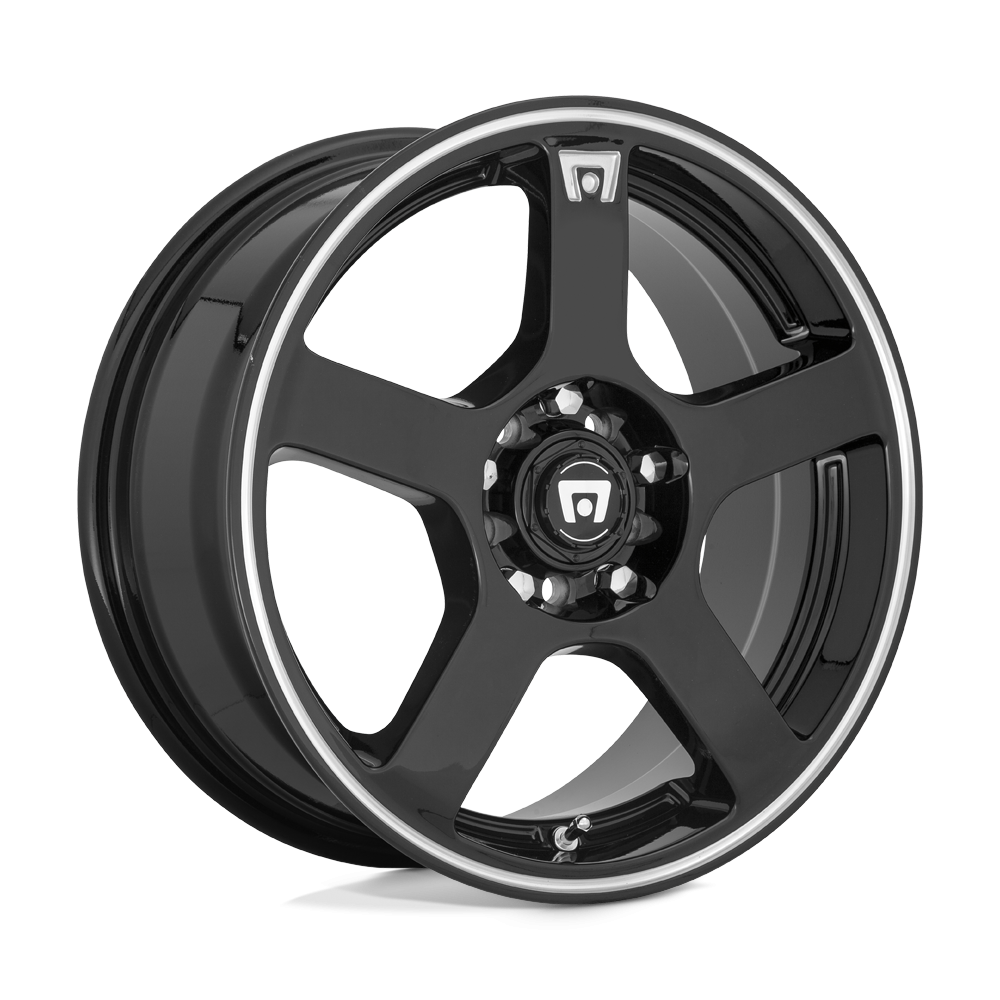 Motegi Racing Wheel MR116 FS5 Gloss Black W/ Machined Flange – 18×8 – 5×105 Bolt Pattern – 45 Offset Rims