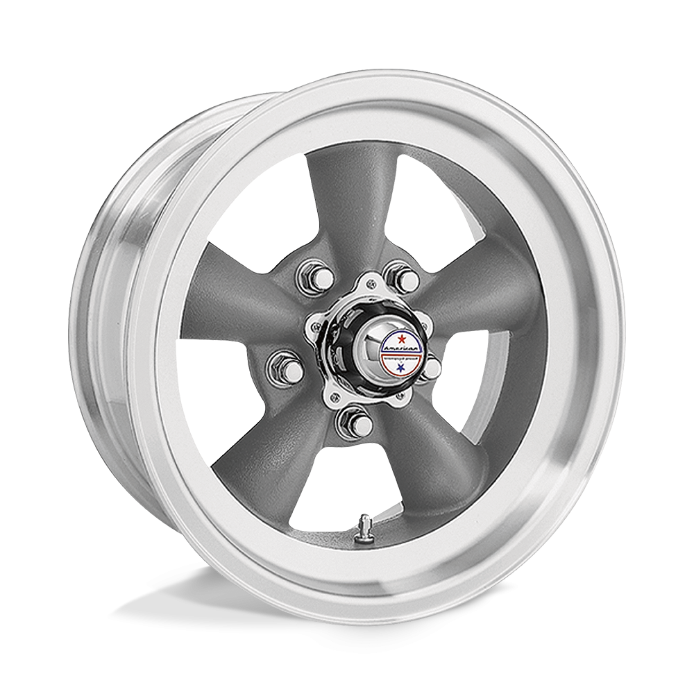 American Racing Wheel VN105 TORQ THRUST D Torq Thrust Gray W/ Mach Lip – 15×8.5 – 5×127 Bolt Pattern – -25 Offset Rims