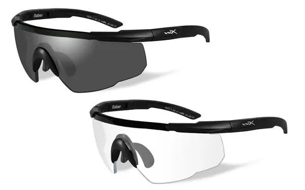 Wiley-X Saber Advanced Sunglasses – Matte Black Frame/Clear and Smoke lenses