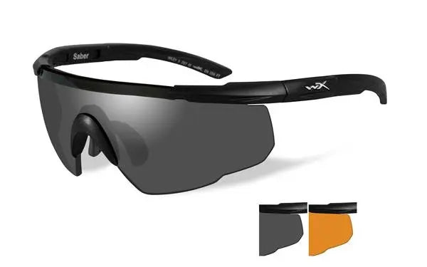 Wiley-X Saber Advanced Sunglasses – Matte Tan frame with Clear/Gray and Rust lenses